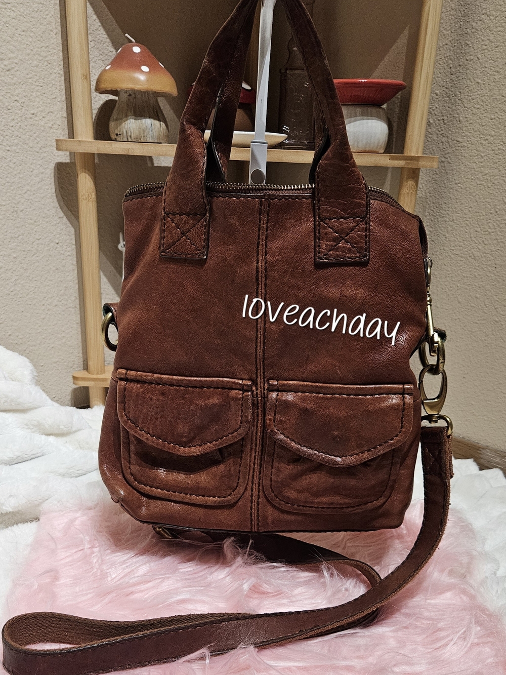 Vintage✨️Fossil Top Handle Crossbody Bag